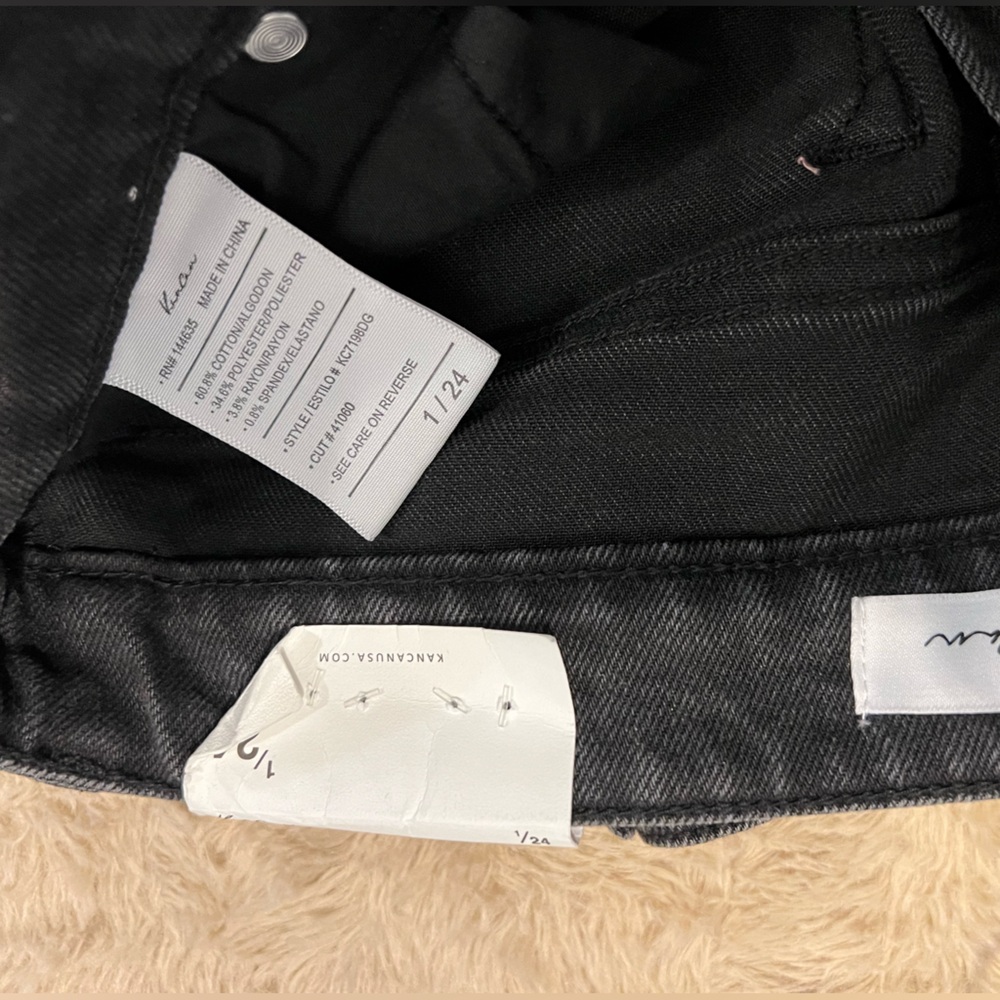NWT KanCan Black Denim Straight Leg Jeans - Picture 6 of 6